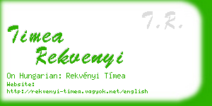 timea rekvenyi business card