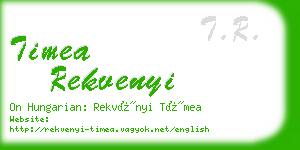 timea rekvenyi business card